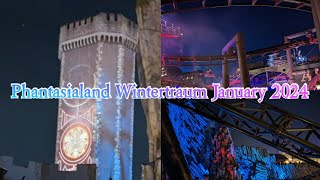 BEST NIGHT RIDES IN THE WORLD Phantasialand Wintertraum January 2024 [upl. by Sondra]