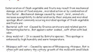 CONTAMINATION PRESERVATION AND SPOILAGE OF VEGETABLES AND FRUITS CH 5 [upl. by Emily]