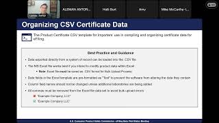 CPSC Import Surveillance  eFiling Beta Pilot Status Meeting [upl. by Annahc]