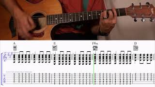 How to Play the Chords to Tuesdays Gone by Lynyrd Skynyrd on Guitar with TAB [upl. by Ynnahc]