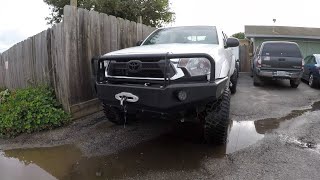 2013 Toyota Tacoma wBuckstop Bumper SmittyBilt X20 10K Winch Install [upl. by Favien]