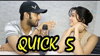 Digangana Suryavanshi and Vishal Vashishtha take up the Quick 5 quiz Part02 [upl. by Duky]