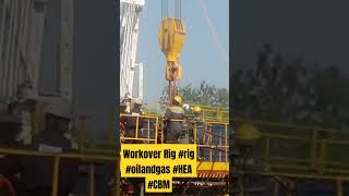 Workover Rig Tubing running in rigworkover oilandgas CBM HEA [upl. by Seaden246]