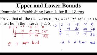 245 Upper and Lower Bounds [upl. by Viridis]