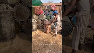 Worlds Fastest Oil Drum Cutting With Smart Hand Tools shorts satisfying viral working [upl. by Enileme]