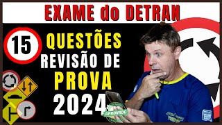 PROVA DO DETRAN 2024  EXAME DE LEGISLAÇÃO DE TRÂNSITO 2024  SIMULADO DO DETRAN QUESTÕES 2024 [upl. by Giess]