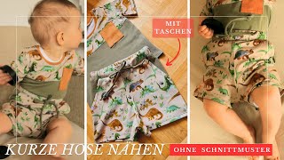 DIY kurze Hose nähen OHNE SCHNITTMUSTER ✂ super schnell amp einfach ✂shorts nähen ✂ nähen für Anfänger [upl. by Gasparo]