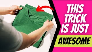 How to Fold a Shirt Quickly to Save Space [upl. by Llewol]