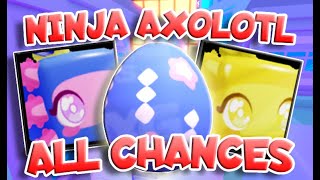 Chances To Hatch the HUGE Ninja Axolotl PET SIMULATOR X [upl. by Parthenia]