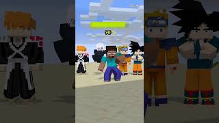 Herobrine vs Massive aura shorts helpherobrine ichigo gojo naruto goku [upl. by Bernadene]