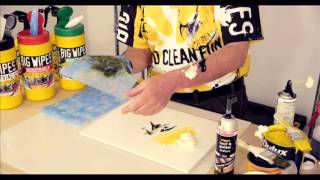 How to remove chemicals from hands and surfaces with Big Wipes [upl. by Alaecim753]