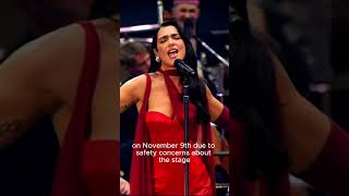 quotDua Lipa Cancels Concert Citing Safety Concernsquot Prime Reports [upl. by Yeargain]