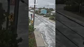 TimeLapse Shows Rapid Storm Surge from Hurricane Ian [upl. by Madriene167]