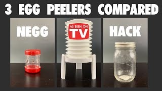 Egg Peeler Showdown Negg vs Eggstractor vs Hack [upl. by Llenrub]