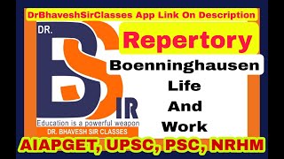 Boenninghausen Life And Work  Repertory Homoeopathy  DrBhavesh Sir Classes  Part1 [upl. by Mur]