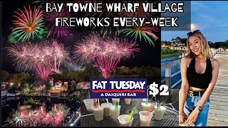 BAY TOWNE WHARF VILLAGE 2021  FIREWORKS  SAN DESTIN FLORIDA [upl. by Margaretha744]