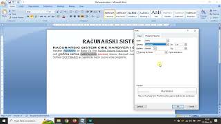 Podešavanje slova u programu Microsoft Word Font [upl. by Notniuqal]