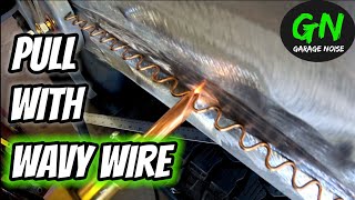 Guide to pulling dents G90E wavy wire demo Autobody repair [upl. by Luy371]