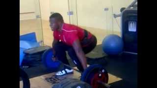 Lawrence Okoye 120kg Power Snatch [upl. by Verne]