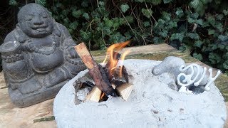 DIY Tolle BETON Feuerschale mini LAGERFEUER leicht selber machen  mit BETONREZEPT [upl. by Artcele458]