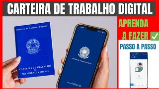 COMO FAZER CARTEIRA DE TRABALHO DIGITAL PELO CELULAR [upl. by Anreval869]