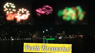 2023 Perth Fireworks Show Viewed From South Perth Foreshore New Year [upl. by Annor]