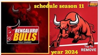 YouTubebangluru Bulls schedule pkl 2024nocopyright viralvideo youtube [upl. by Lattonia18]