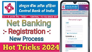 Central Bank of India net banking registration how to activate Central Bank net banking [upl. by Aivle]