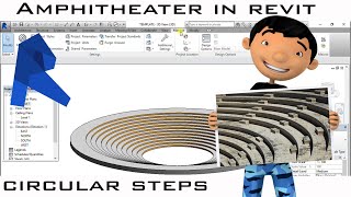 AMPHITHEATRE IS REVIT  CIRCULAR STEP  CONTOUR STEP DESIGN  REVIT TUTORIAL [upl. by Airtal762]