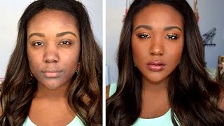 HOW TO Makeup Tips For Black Women  Everyday Makeup Tutorial Routine for Dark Skin [upl. by Silsbye]