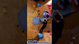 Slapping them slopers of this 7a iloveclimbing boulderinggym 7a [upl. by Neraa]