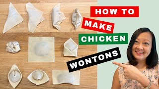 How To Make Chicken Wontons amp Wonton Wrapper Ideas Youve Never Seen Before [upl. by Wilfred52]