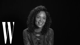 Tessa Thompson on Her Jim Carrey Crush and Love for Harold and Maude  Screen Tests  W Magazine [upl. by Piderit]