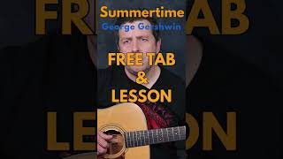 Summertime  Beginners Fingerstyle Guitar Lesson  Jazz Standard  FREE TAB  Drue James [upl. by Valina75]