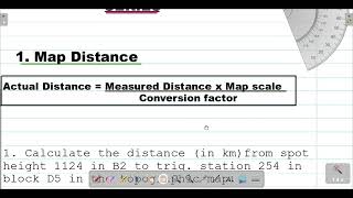 MAPWORK CALCULATIONS  CALCULATING MAP DISTANCE FROM THE TOPOGRAPHIC AND ORTHOPHOTO MAP MADE SIMPLE [upl. by Nelyahs469]