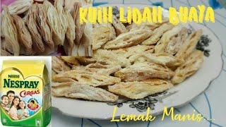 Kuih lidah buaya LEMAK MANIS  kuih tiram  kuih kapal terbang [upl. by Leahcimnaj37]