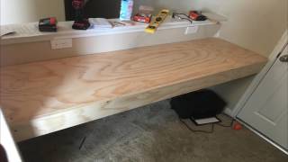 DiY How to build a floating desk 4K [upl. by Navac327]