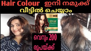 How to colour your hair at home very easily  Streax hazel brown highlights [upl. by Lawlor744]