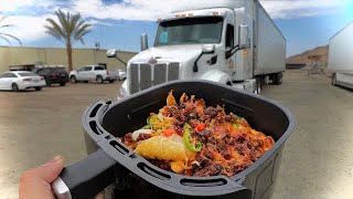 Cooking Loaded Nachos Using ONLY Airfryer inside of My Truck [upl. by Nuhsar]