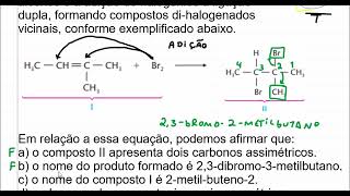 Bromação de alquenos e nomenclatura [upl. by Ahsier]