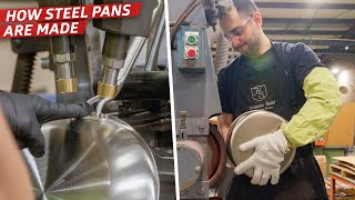 How a Stainless Steel Pan Factory Produces Over 700 Pans per Day — Dan Does [upl. by Kcirtemed93]