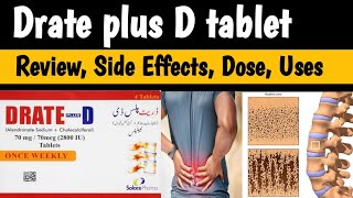 Drate plus D Alendronate sodium 70 mg Fosamax 70 mg pharmacology Uses Side Effects Dosage [upl. by Cyrill901]