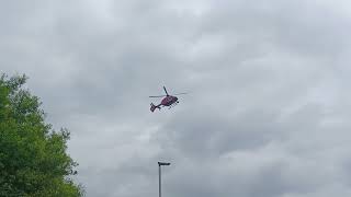 Devon Air Ambulance HLE71 GDAAN Taking Off At Derriford Hospital Plymouth On 7624 [upl. by Namie]