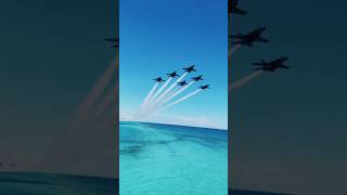 Blue Angels Extreme Low pass in formation shorts ukraine usa usairforce [upl. by Zoellick]