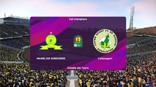 ⚽ Mamelodi Sundowns vs Coton Sport ⚽  🏆 CAF Champions Leagues 04012023  🎮 PES 21 [upl. by Jordain]