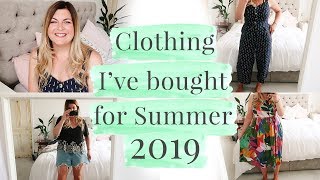 SUMMER 2019 CLOTHING HAUL AND TRY ON  UK SIZE 14 [upl. by Blessington]