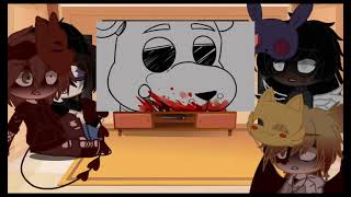 FNAF 4 tormentors react to Michaels memesMichael x Ennard no thumbnail [upl. by Paz]