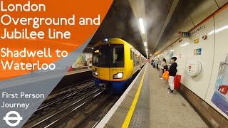 London Underground First Person Journey  Shadwell to Waterloo via Canada Water [upl. by Eserrehs]