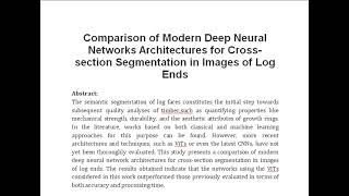 Comparison of Modern Deep Neural Networks Architectures for Cross section Segmentation in Images of [upl. by Mcclenon]