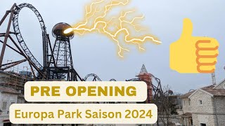 Europa Park Pre Opening Saison 2024 Was gibts neues von Voltron Alpenexpress und co [upl. by Keenan443]